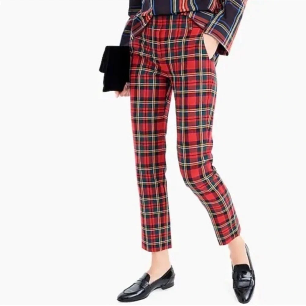 J. Crew Cameron Pants | Holiday Pattern | Size 0 - Picture 1 of 4